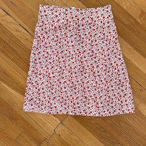 Brandy Melville Red Floral Mini Skirt Y2K Coquette Rare